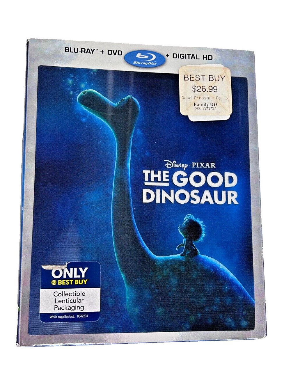 The Good Dinosaur Blu-ray & Dvd Disc Plastic case Cardboard Sleeve